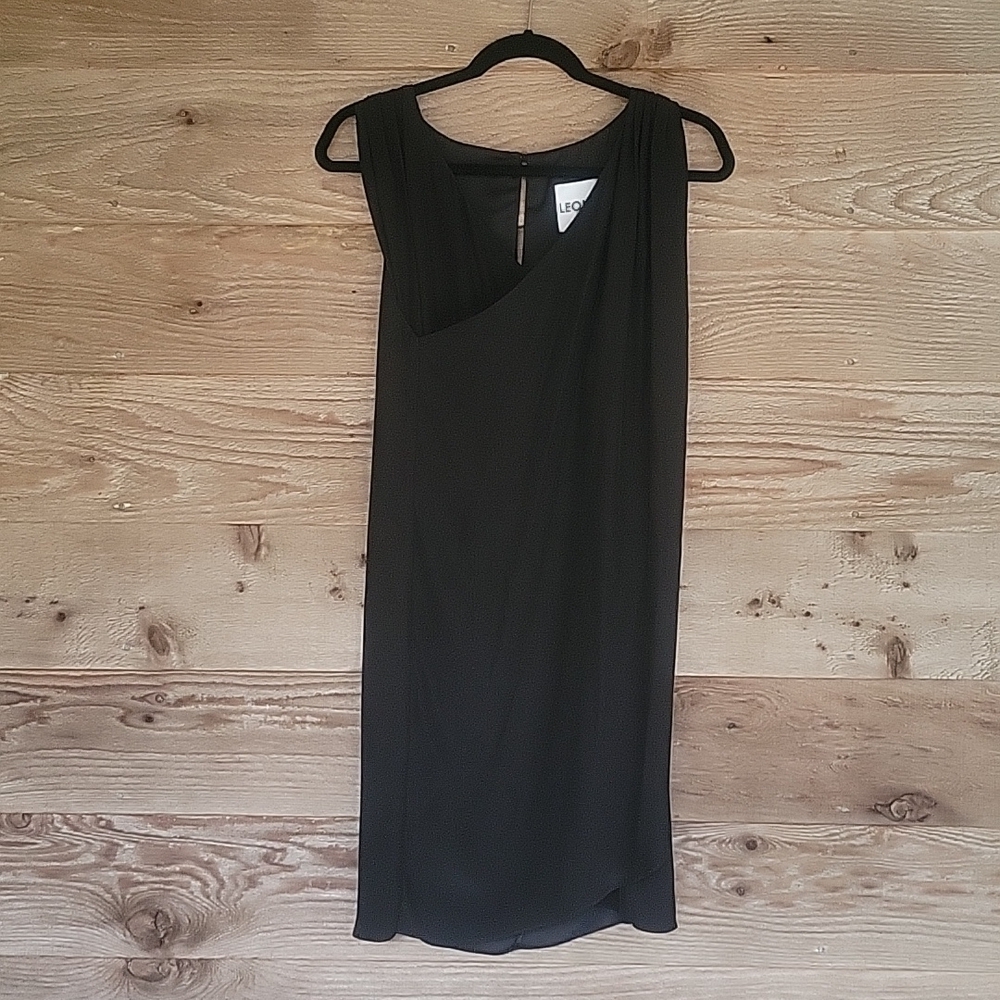 Leona Black Faux Wrap Dress Size XSmall NWT